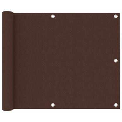 Balcony Screen Brown 75x300 cm Oxford Fabric