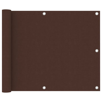 Balcony Screen Brown 75x400 cm Oxford Fabric