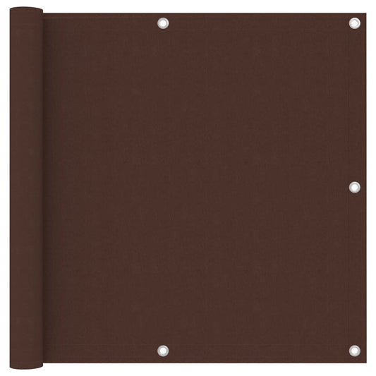 Balcony Screen Brown 90x500 cm Oxford Fabric