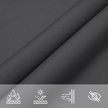 135086 vidaXL Sunshade Sail Oxford Fabric Square 5x5 m Anthracite