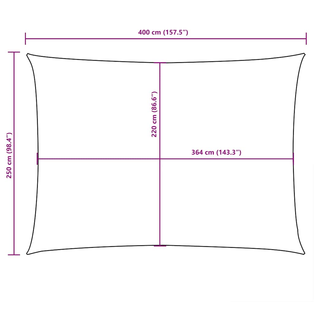 Sunshade Sail Oxford Fabric Rectangular 2.5x4 m Anthracite