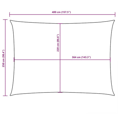 Sunshade Sail Oxford Fabric Rectangular 2.5x4 m Anthracite