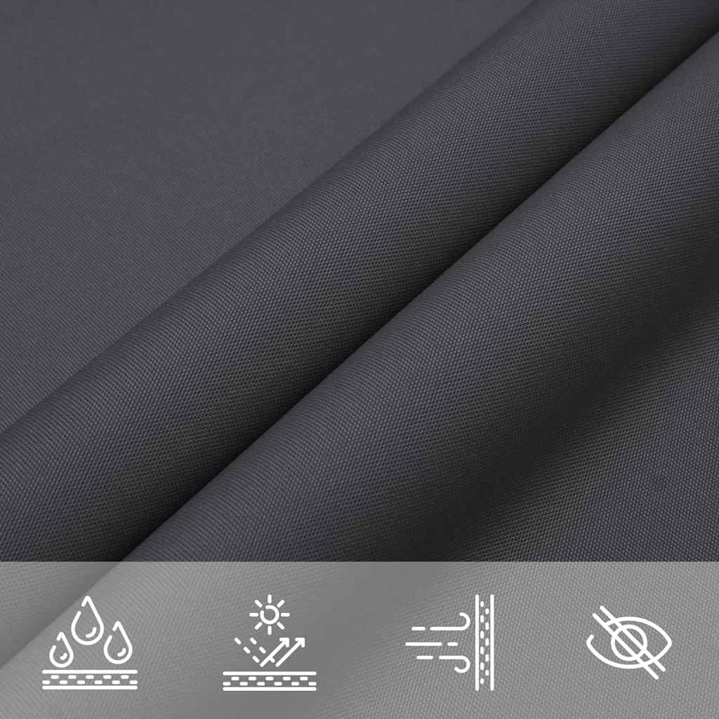 Sunshade Sail Oxford Fabric Rectangular 5x8 m Anthracite