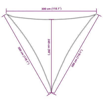 Sunshade Sail Oxford Fabric Triangular 3x3x3 m Anthracite