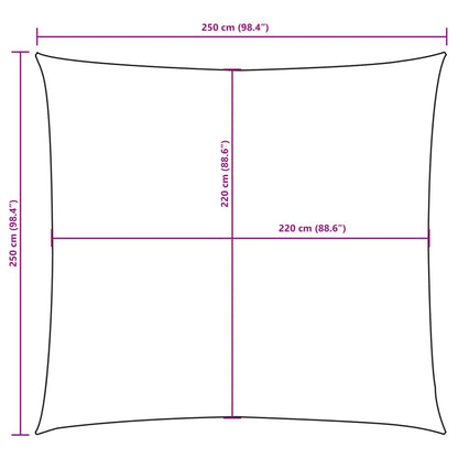 Sunshade Sail Oxford Fabric Square 2.5x2.5 m Beige