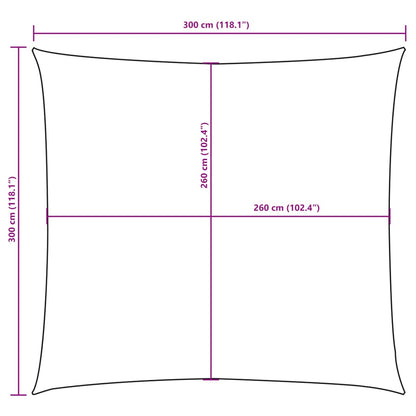 Sunshade Sail Oxford Fabric Square 3x3 m Beige