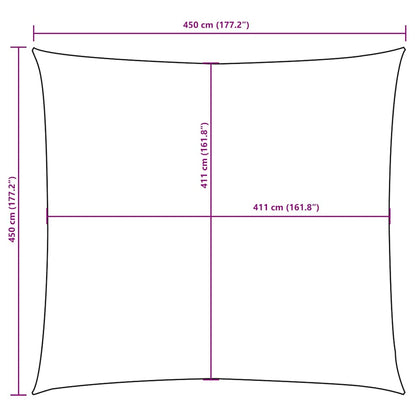 135140 vidaXL Sunshade Sail Oxford Fabric Square 4,5x4,5 m Beige