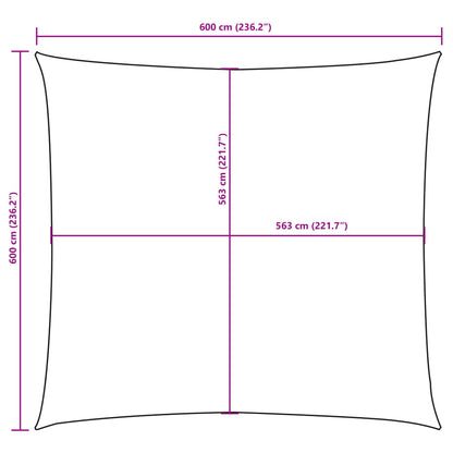 Sunshade Sail Oxford Fabric Square 6x6 m Beige