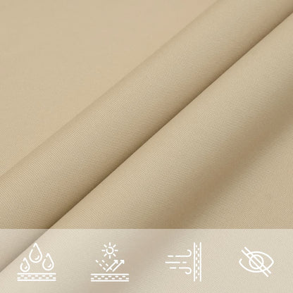 Sunshade Sail Oxford Fabric Triangular 5x6x6 m Beige