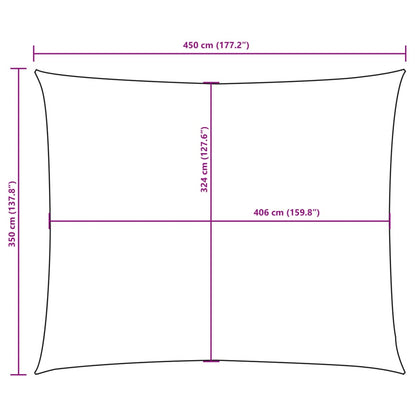 Sunshade Sail Oxford Fabric Rectangular 3.5x4.5 m Cream