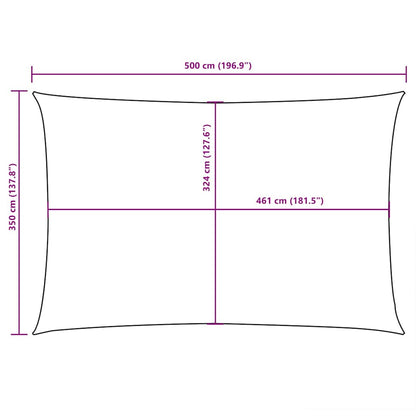 135215 vidaXL Sunshade Sail Oxford Fabric Rectangular 3,5x5 m Cream