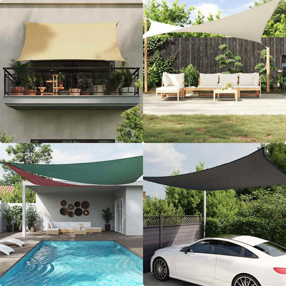 135215 vidaXL Sunshade Sail Oxford Fabric Rectangular 3,5x5 m Cream