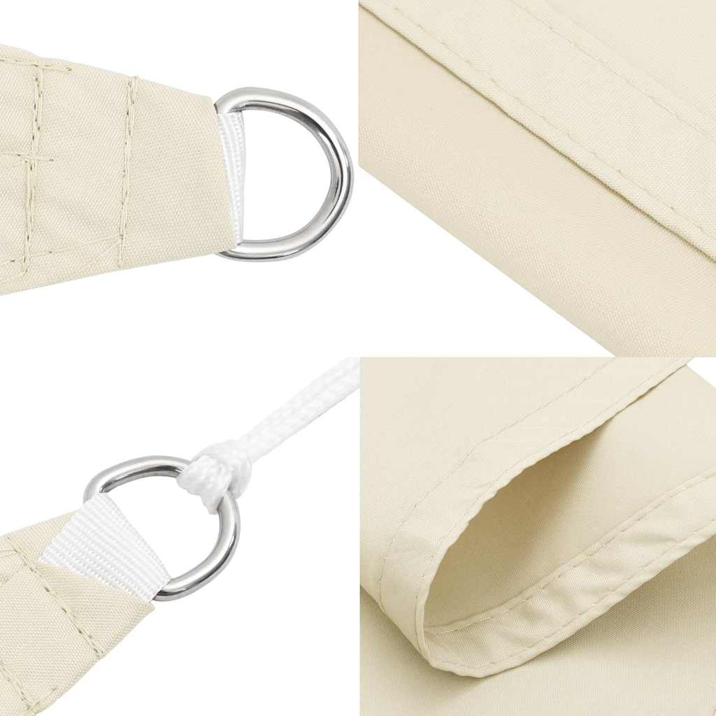 135240 vidaXL Sunshade Sail Oxford Fabric Triangular 6x6x6 m Cream