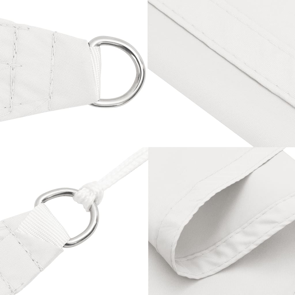 Sunshade Sail Oxford Fabric Triangular 5x7x7 m White