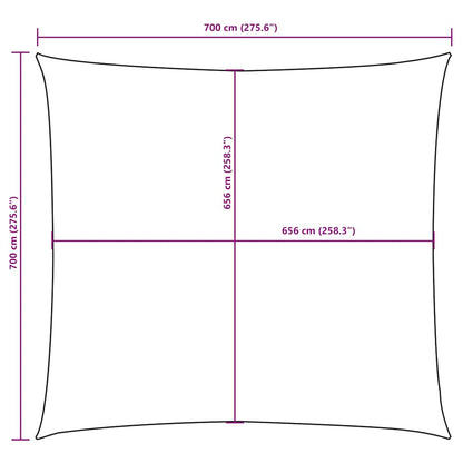 135363 vidaXL Sunshade Sail Oxford Fabric Square 7x7 m Terracotta