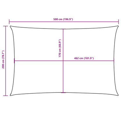 Sunshade Sail Oxford Fabric Rectangular 2x5 m Terracotta