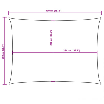 Sunshade Sail Oxford Fabric Rectangular 2.5x4 m Terracotta
