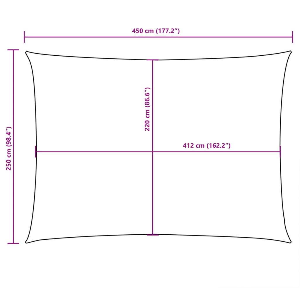 Sunshade Sail Oxford Fabric Rectangular 2.5x4.5 m Terracotta