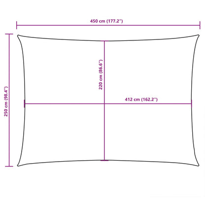 Sunshade Sail Oxford Fabric Rectangular 2.5x4.5 m Terracotta