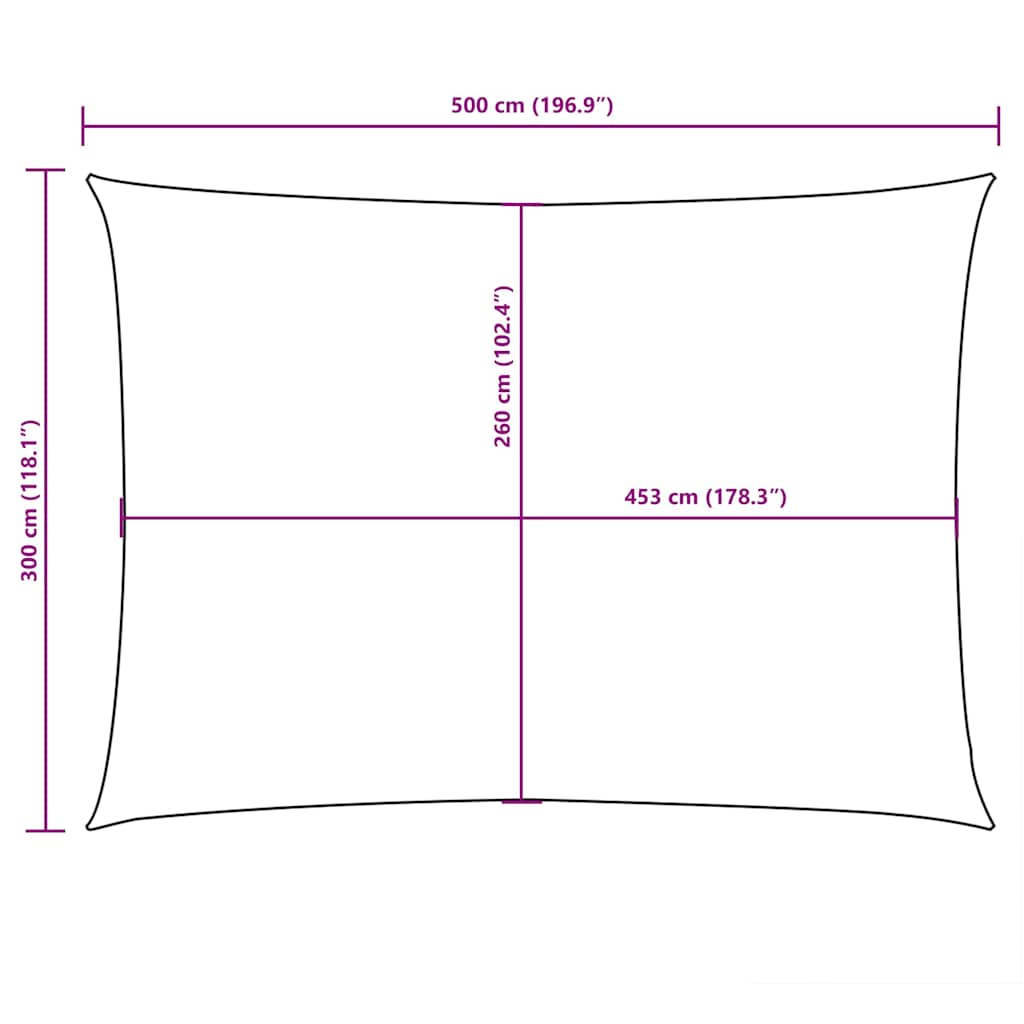135377 vidaXL Sunshade Sail Oxford Fabric Rectangular 3x5 m Terracotta