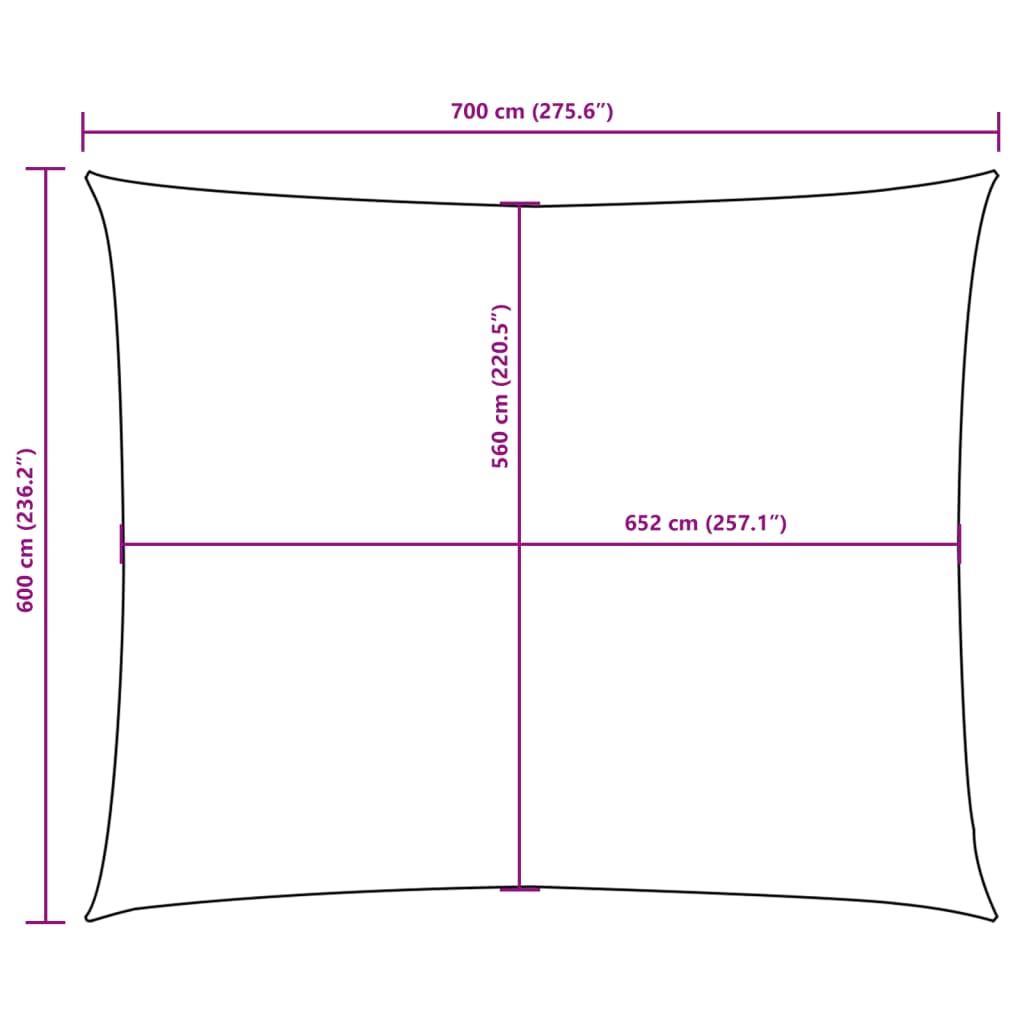 Sunshade Sail Oxford Fabric Rectangular 6x7 m Terracotta