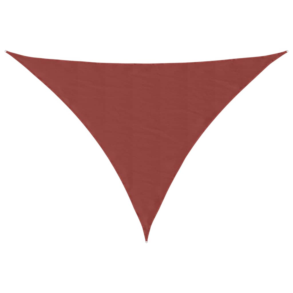 Sunshade Sail Oxford Fabric Triangular 3.5x3.5x4.9 m Terracotta