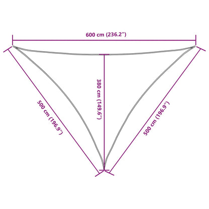 Sunshade Sail Oxford Fabric Triangular 5x5x6 m Terracotta