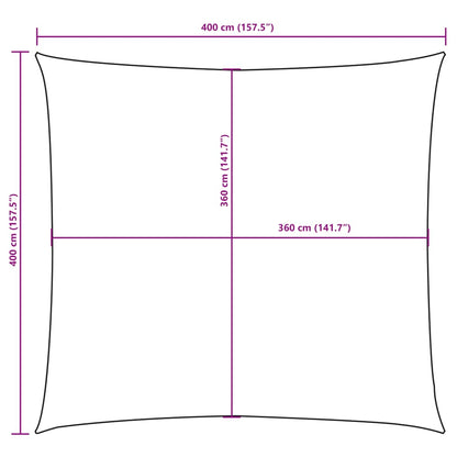 Sunshade Sail Oxford Fabric Square 4x4 m Taupe