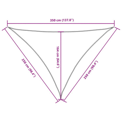 Sunshade Sail Oxford Fabric Triangular 2.5x2.5x3.5 m Taupe