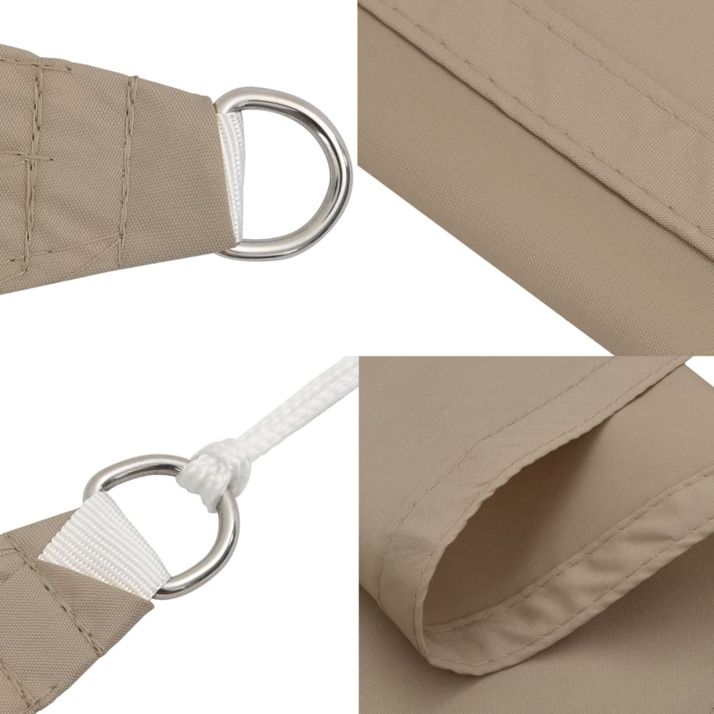 Sunshade Sail Oxford Fabric Triangular 3x4x5 m Taupe