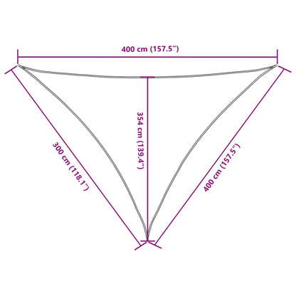 Sunshade Sail Oxford Fabric Triangular 3x4x4 m Taupe