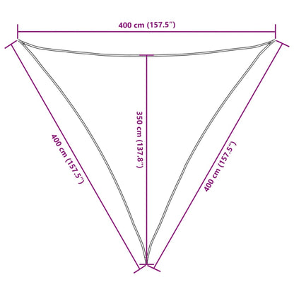 Sunshade Sail Oxford Fabric Triangular 4x4x4 m Taupe
