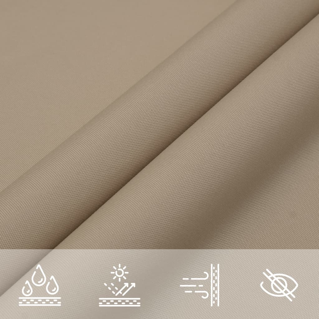Sunshade Sail Oxford Fabric Triangular 5x6x6 m Taupe