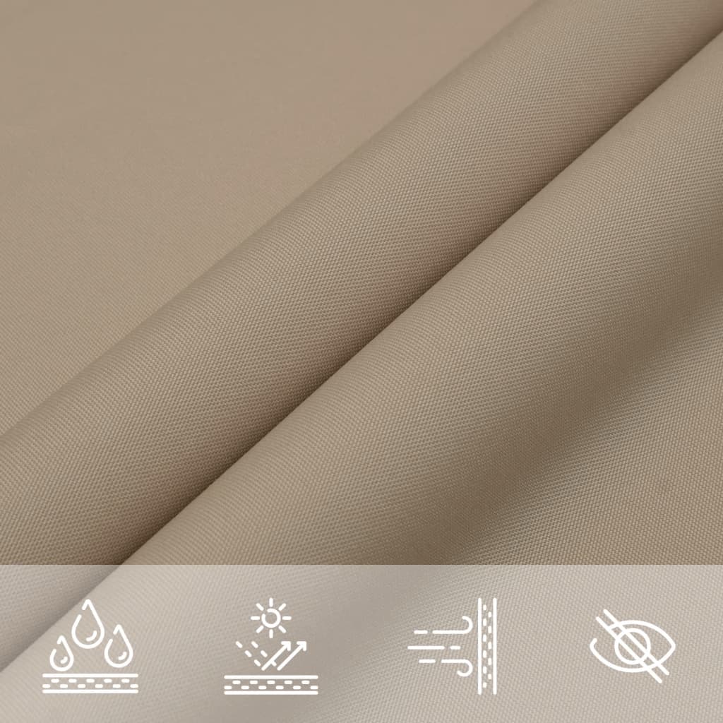Sunshade Sail Oxford Fabric Triangular 5x5x6 m Taupe