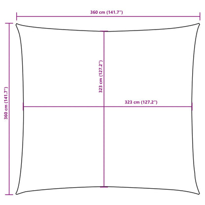 Sunshade Sail Oxford Fabric Square 3.6x3.6 m Dark Green