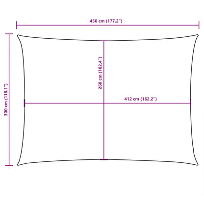 Sunshade Sail Oxford Fabric Rectangular 3x4.5 m Dark Green