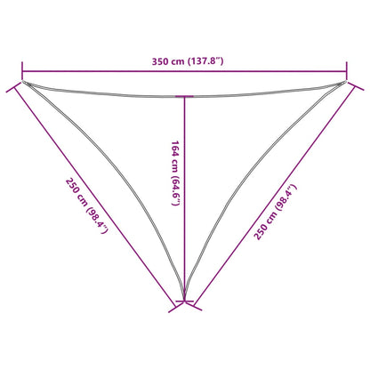 Sunshade Sail Oxford Fabric Triangular 2.5x2.5x3.5 m Dark Green