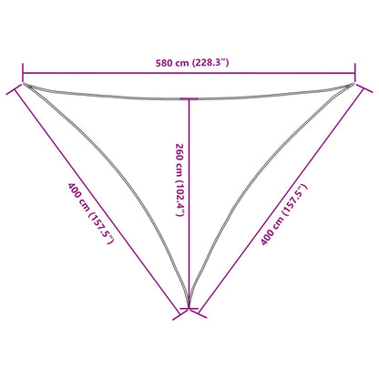 Sunshade Sail Oxford Fabric Triangular 4x4x5.8 m Dark Green