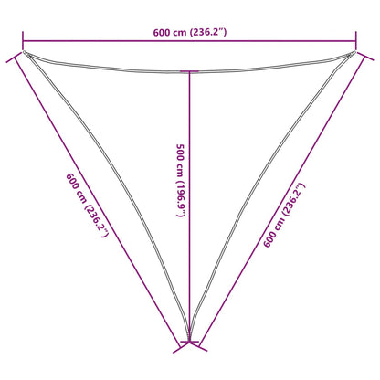 Sunshade Sail Oxford Fabric Triangular 6x6x6 m Dark Green