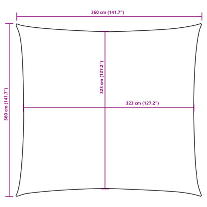 Sunshade Sail Oxford Fabric Square 3.6x3.6 m Blue
