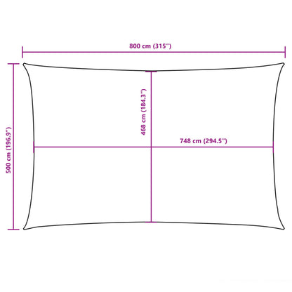 Sunshade Sail Oxford Fabric Rectangular 5x8 m Blue