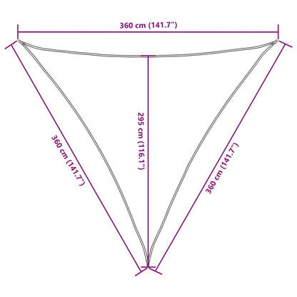 Sunshade Sail Oxford Fabric Triangular 3.6x3.6x3.6 m Blue