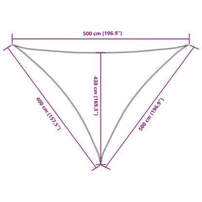 Sunshade Sail Oxford Fabric Triangular 4x5x5 m Blue