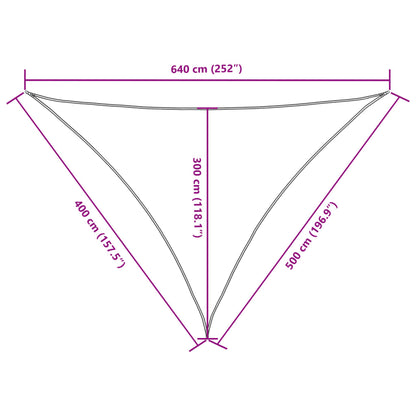 Sunshade Sail Oxford Fabric Triangular 4x5x6.4 m Blue