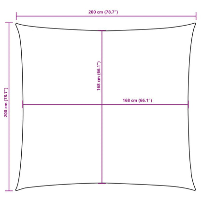 Sunshade Sail Oxford Fabric Square 2x2 m Yellow