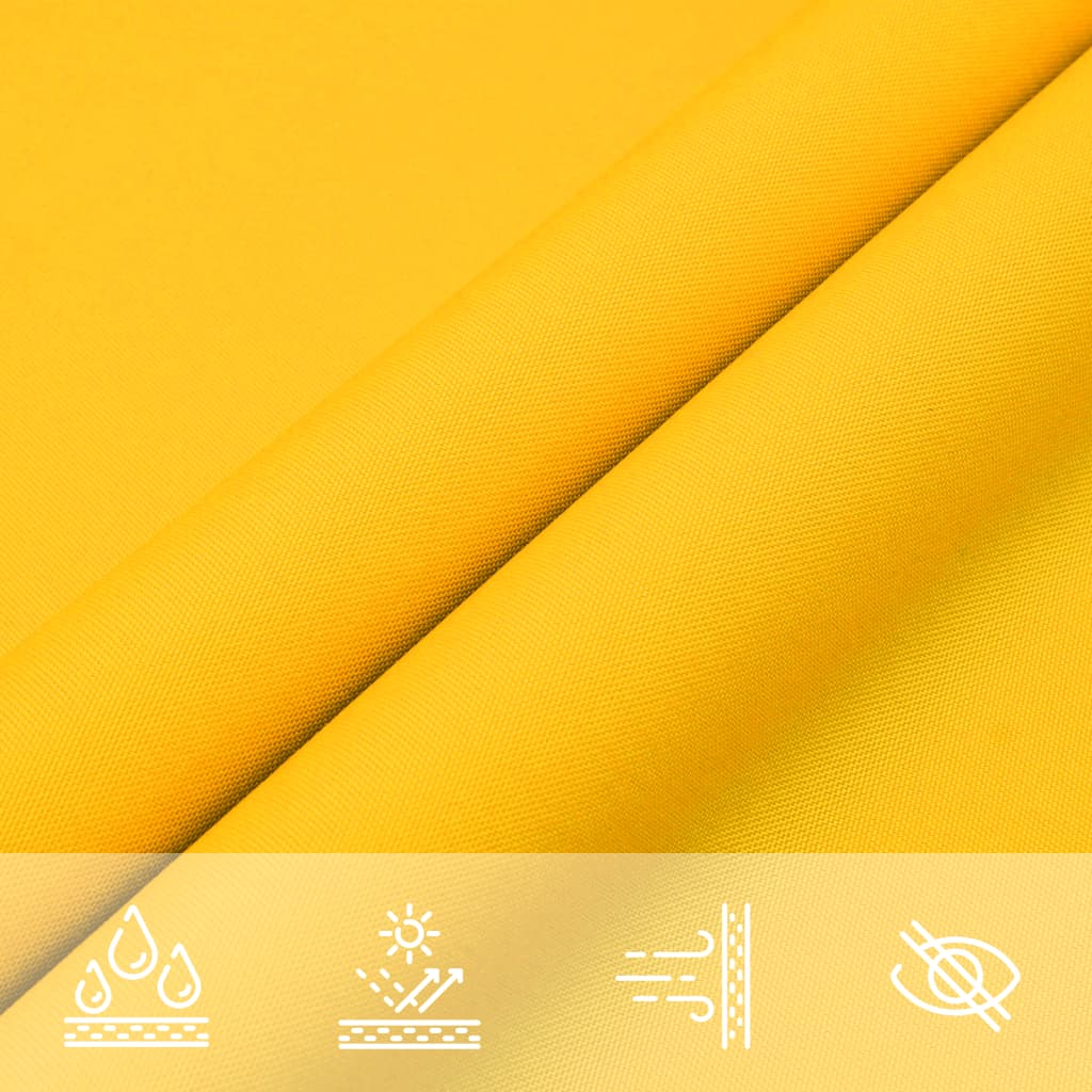 Sunshade Sail Oxford Fabric Square 3x3 m Yellow