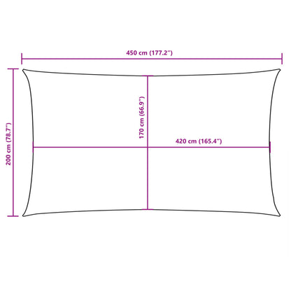 Sunshade Sail Oxford Fabric Rectangular 2x4.5 m Yellow