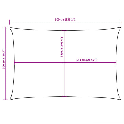 Sunshade Sail Oxford Fabric Rectangular 3x6 m Yellow