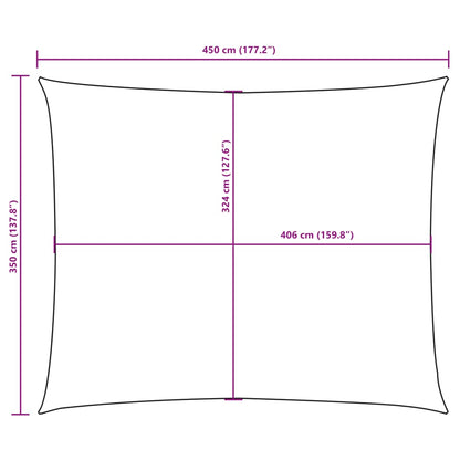 Sunshade Sail Oxford Fabric Rectangular 3.5x4.5 m Yellow