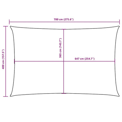 Sunshade Sail Oxford Fabric Rectangular 4x7 m Yellow